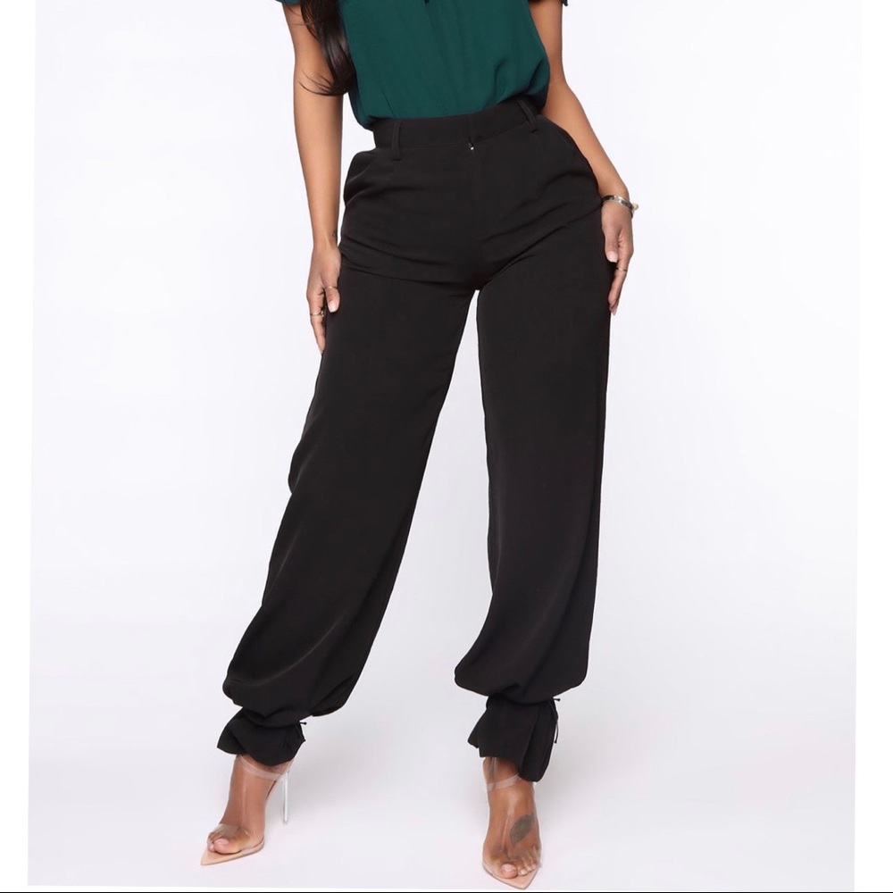 Fashion Nova - High Waist Trousers Ankle Ties
